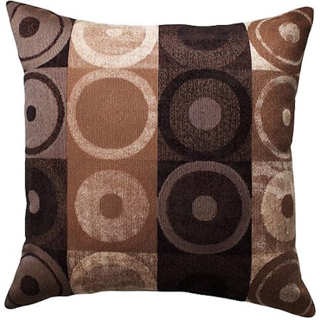 Better Homes & Gardens Circles and Squares Decorative Throw Pillow, Brown