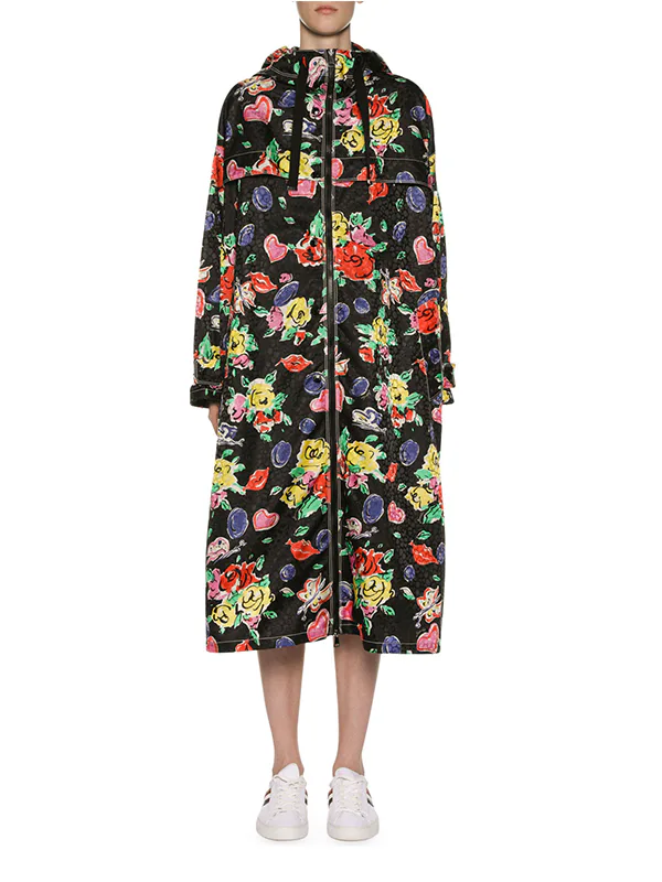 flower rain jacket