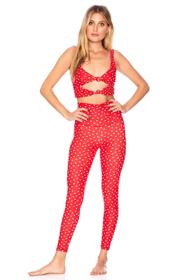 Scattered Hearts Bowie Top in Red
