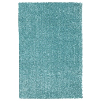 LANGSTED Rug, Low Pile, Turquoise, 2'0"x2'11"
