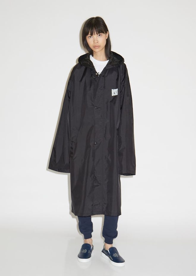 VETEMENTS QR Code Long Raincoat