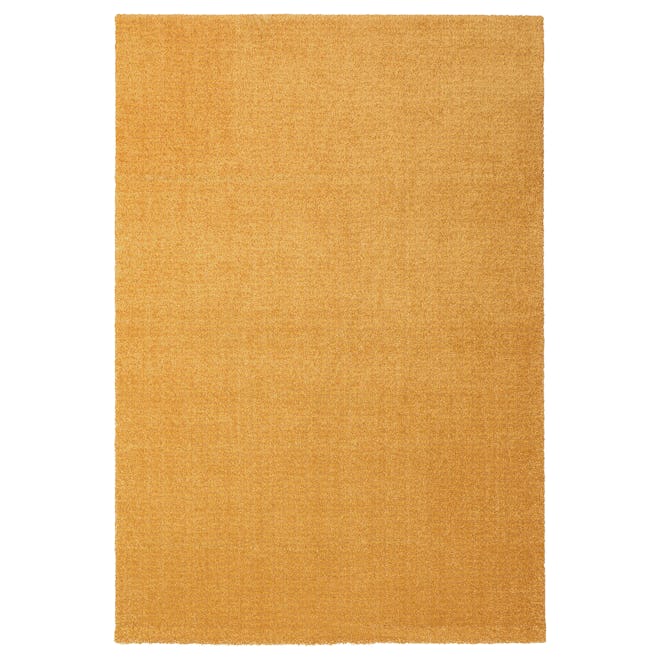 LANGSTED Rug, Low Pile, Yellow, 4'4"x6'5"