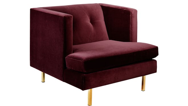 Avec Bergamot Purple Chair With Brass Legs