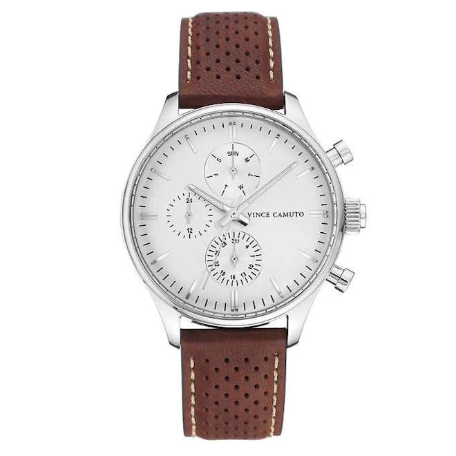 Brown Leather Strap Men's Watch