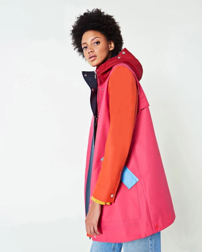 Women's Original Color Blocked Rubberized Hunting Coat: Bright Pink
