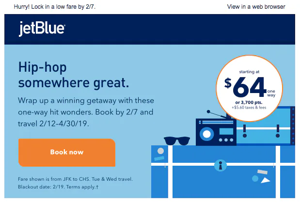 JetBlue's Hip-Hop Somewhere Great February 2019 Flash Sale Has Super ...