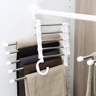 Brent's Grocery 5-in-1 Portable Stainless Steel Pants Rack