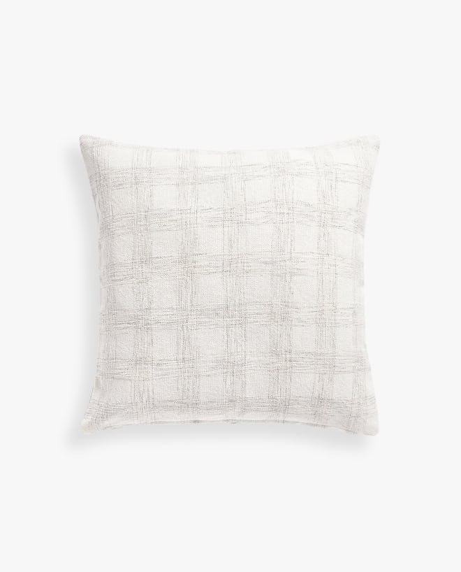 Checked Cotton Pillow Cover