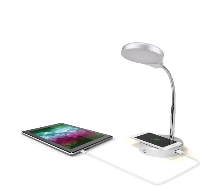 Mainstays LED Desk Lamp with Qi Wireless Charging and USB Port