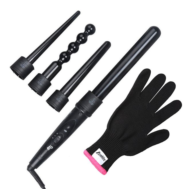 Zealite 4-in-1 Hair Curler Wand Set