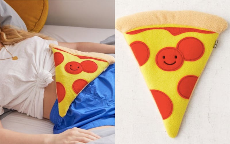 This Huggable Pizza Heating Cooling Pad From Urban Outfitters Is Here For Your Period Cramps