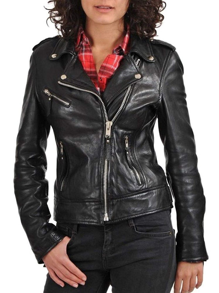 This is the best moto leather jacket for petites.