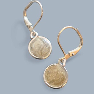 Gold or Silver Resin Drop Earrings 