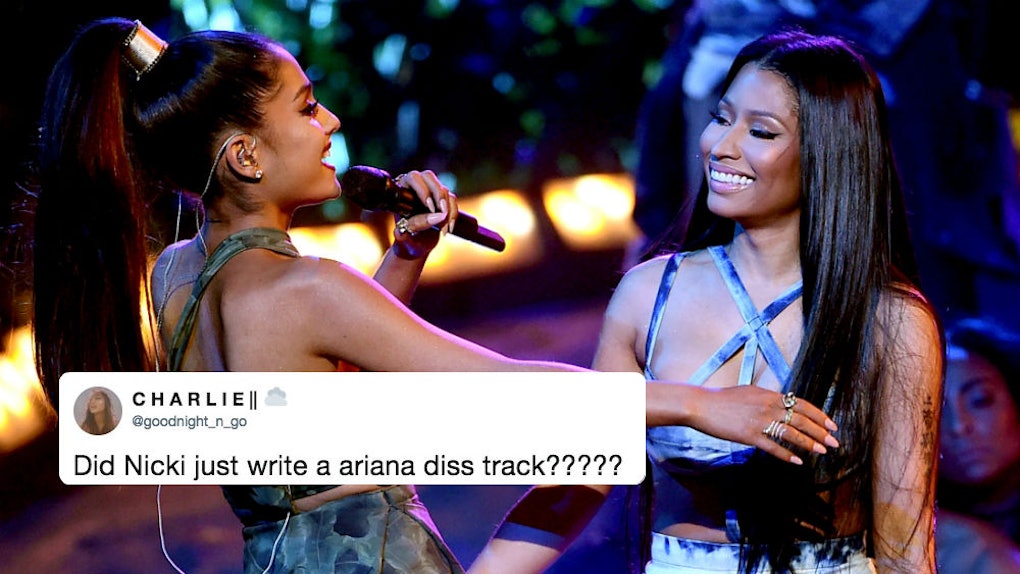 Ariana Grandes Response To Rumors Nicki Minaj Dissed Her