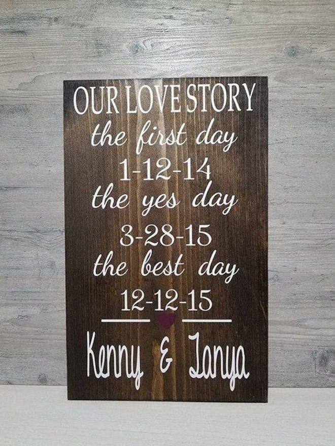 Our Love Story - Wedding Sign
