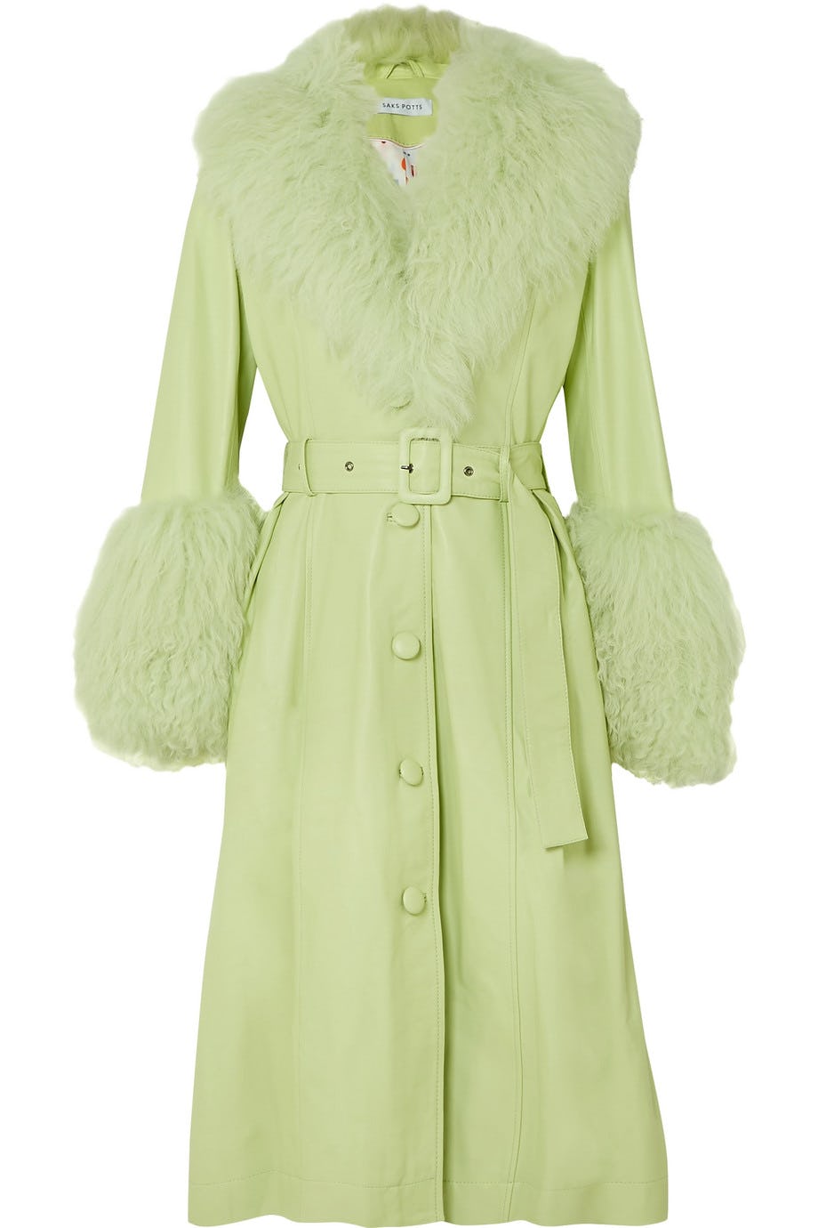 toni faux fur leopard long coat