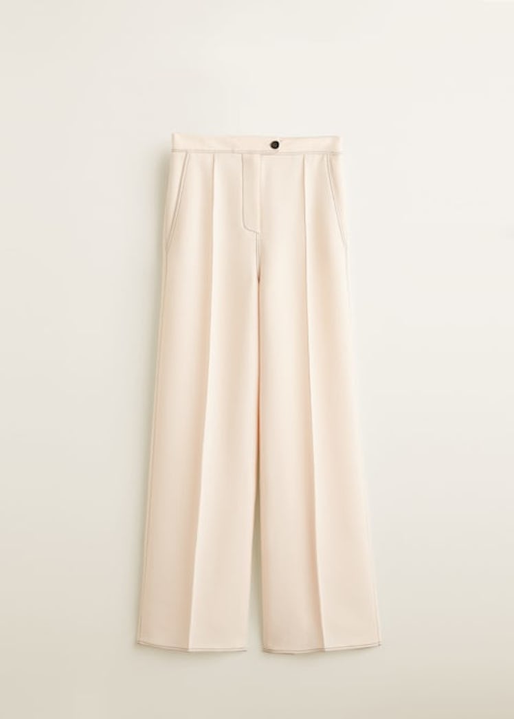 Contrast seam trousers
