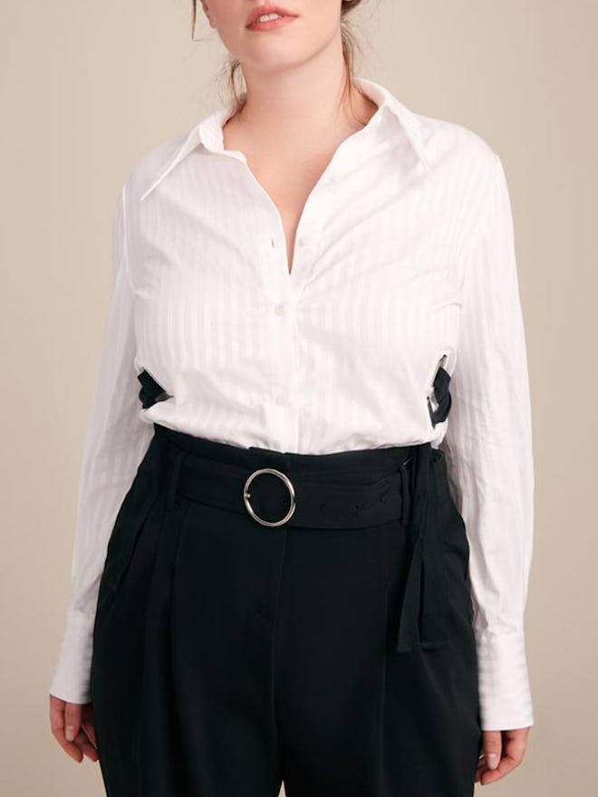 Cotton Shirt With Lacing Detail