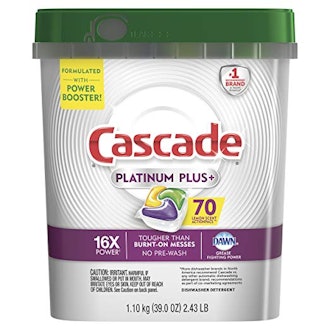 Cascade Platinum Plus Dishwasher Detergent Actionpacs, Lemon, 70 Count