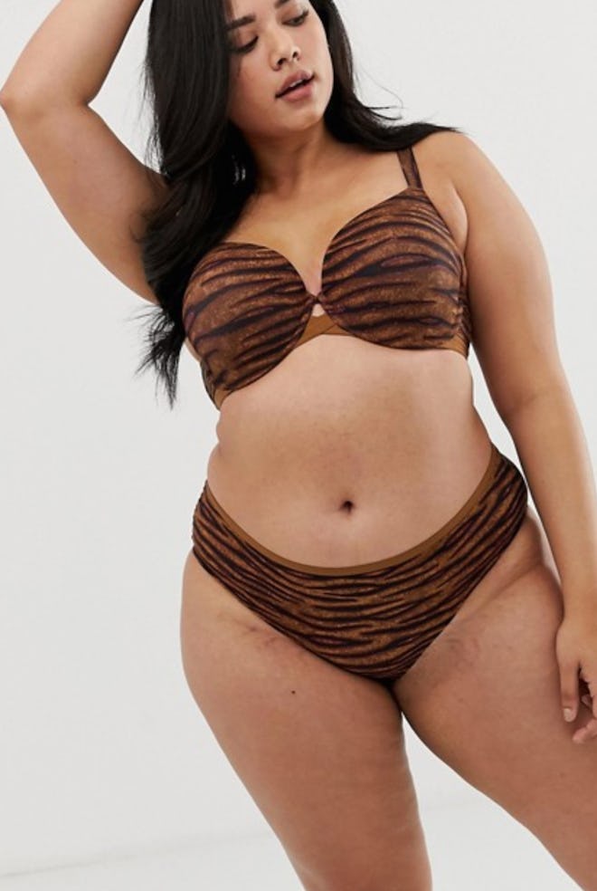 Savage x Fenty curvy animal print hipster knickers in toffee tiger