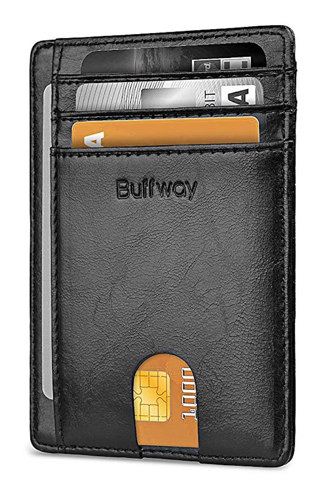 Buffway Front Pocket RFID Blocking Leather Wallet