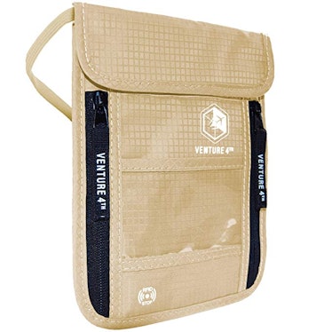 Venture 4th Travel Neck Pouch Wallet with RFID Blocking