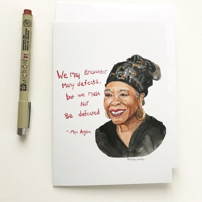 Maya Angelou Portrait Greeting Card