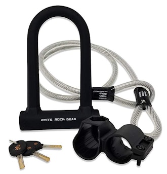 White Rock Gear Bike U Lock with Cable 
