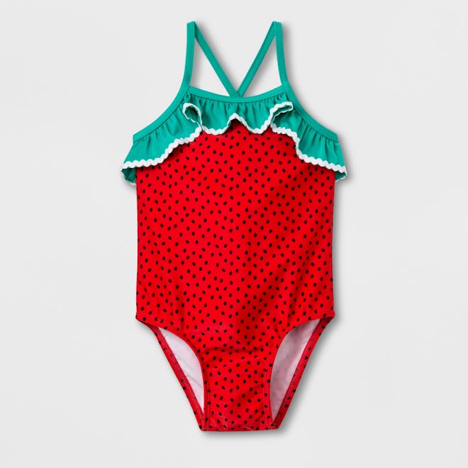 Cat & Jack Toddler Girls' Strawberry One Piece Swimsuit