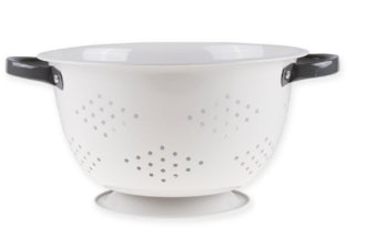 Bee & Willow Home 5 qt. Metal Enameled Collander in White