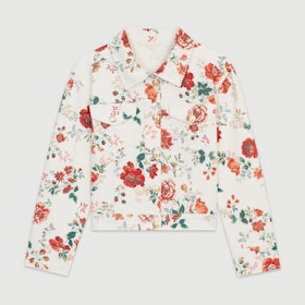 Denim Jacket With Floral Print