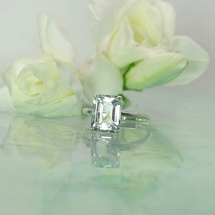Herkimer Diamond Engagement Ring 