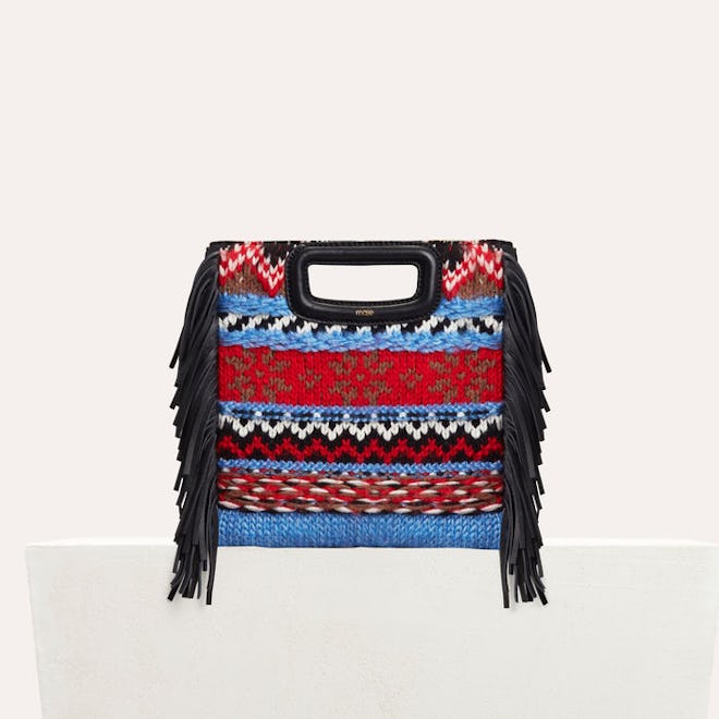 Mini M Bag in Knit and Leather