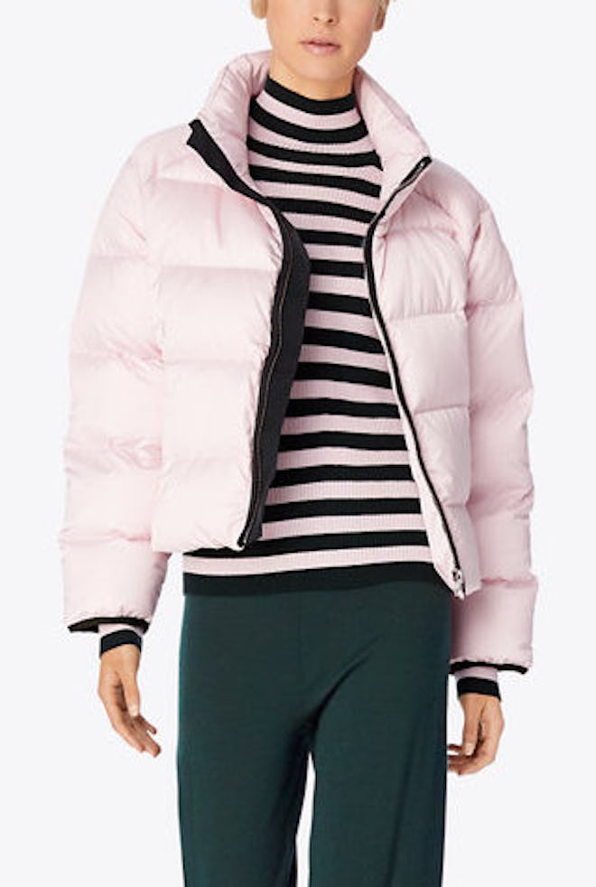 Cropped Performance Satin Down Jacket