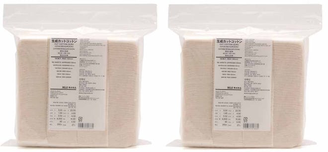 MUJI Makeup Facial Soft Cut Cotton Unbleached (360 Count)