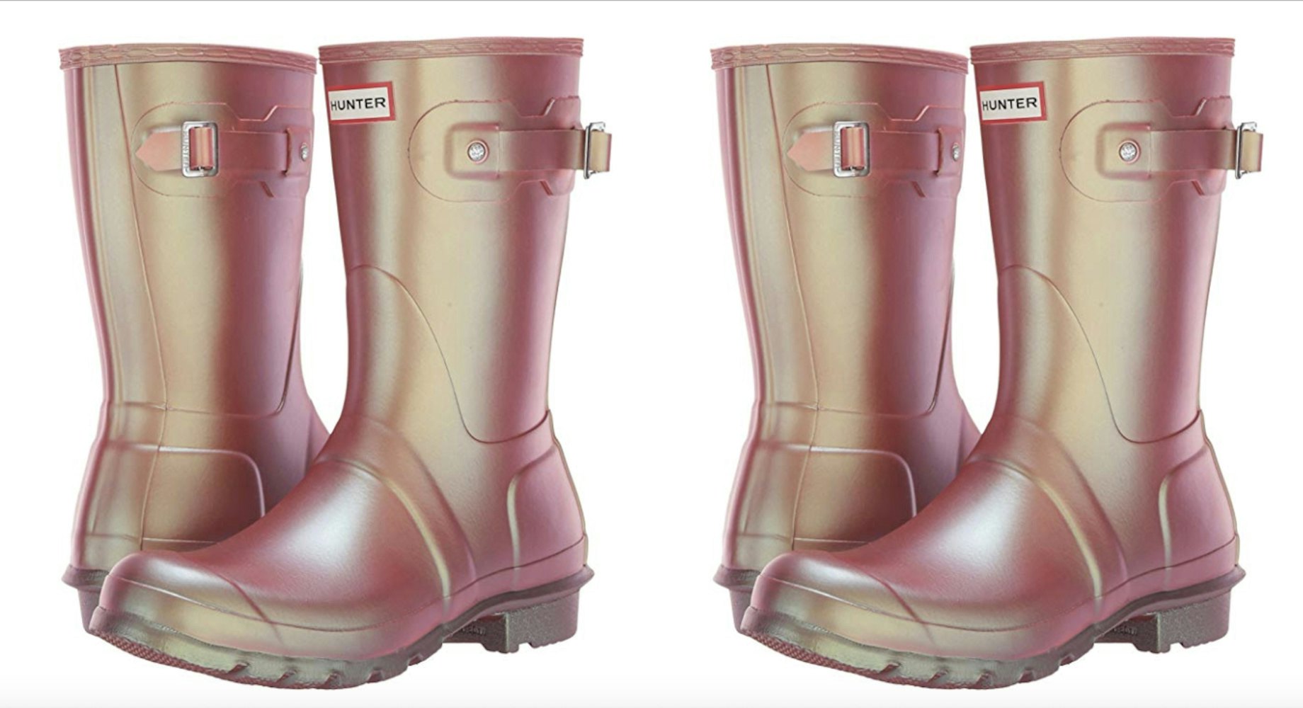 iridescent rain boots