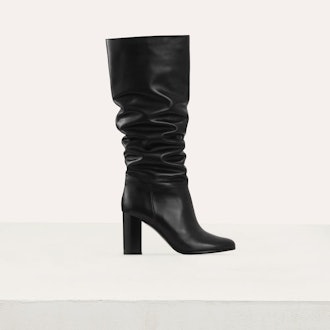 Heeled Over-the-knee Leather Boots