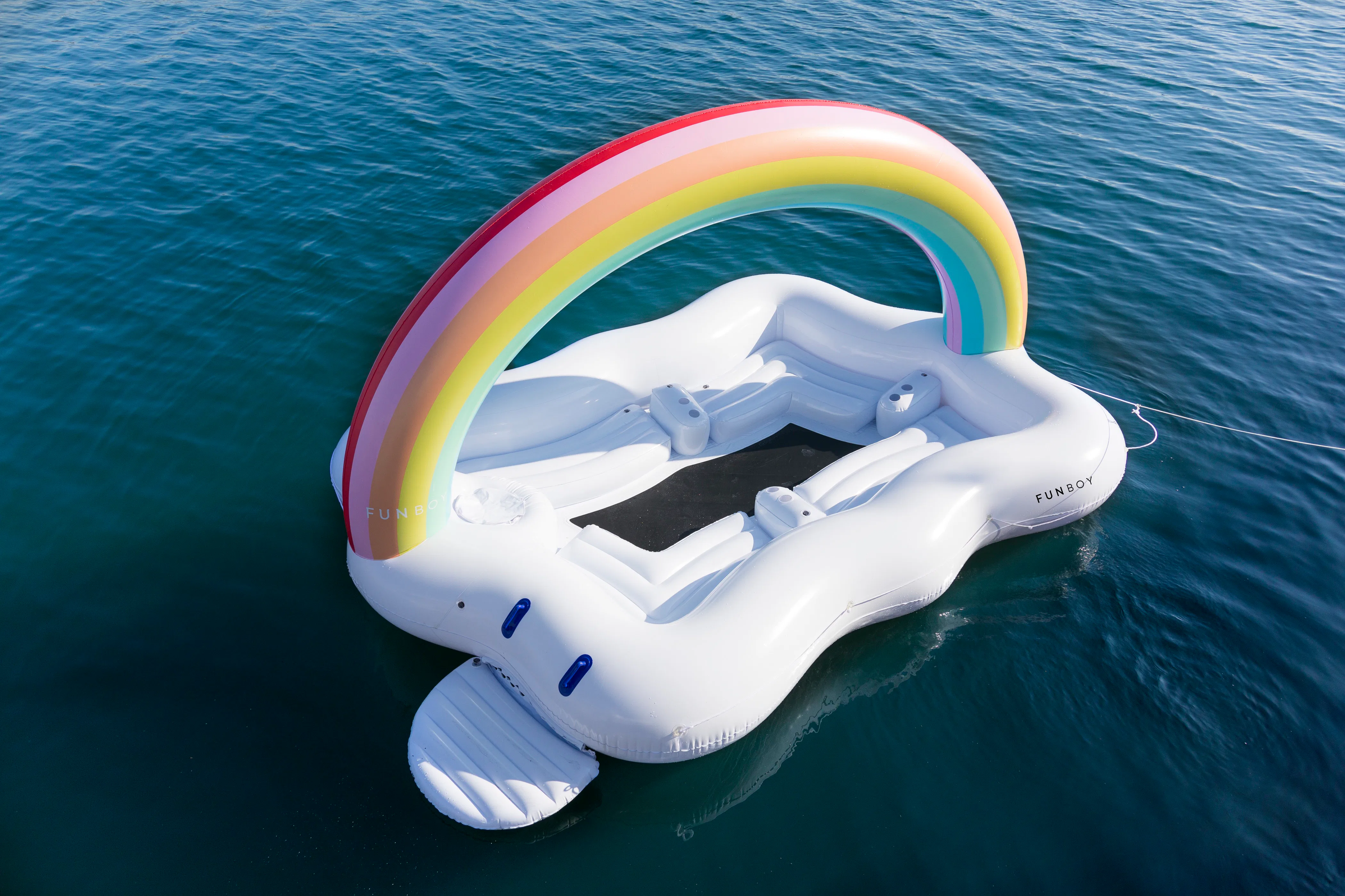 FUNBOY's Giant 6-Person Rainbow Cloud Island Float Will Upgrade Your ...