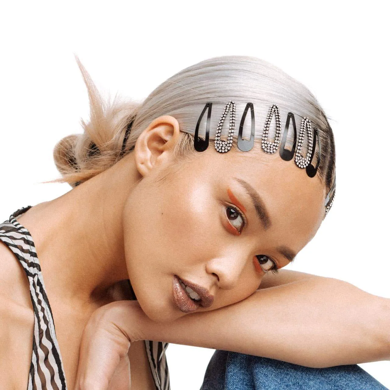New Kitsch X Justine Marjan Rhinestone Bobby Pins QUEEN DAMN VIBES BOSS BADASS justine-marjan-kitsch-collab.jpg main image 2
