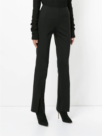 Slit Front Flared Trousers