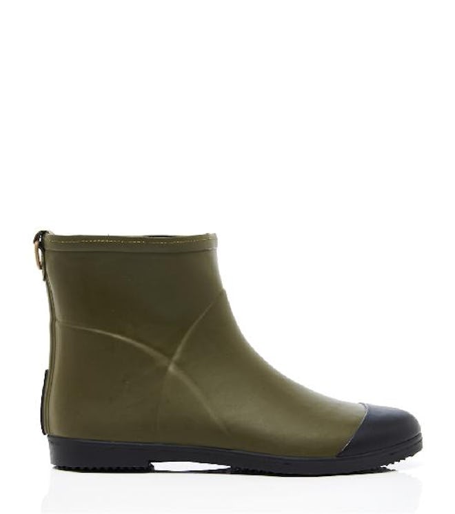 Minimalist Olive Ankle Boot