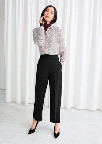 & Other Stories Cropped High Waisted Trousers