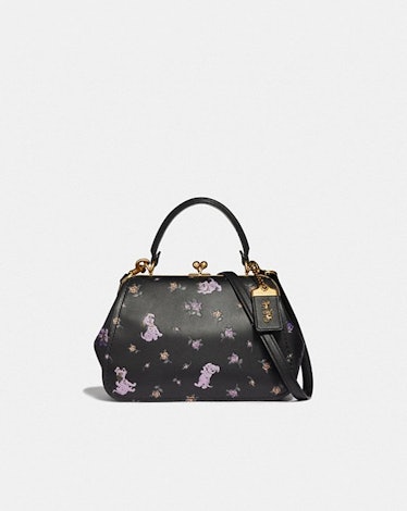  Disney X Coach Frame Bag 23 With Dalmatian Floral Print