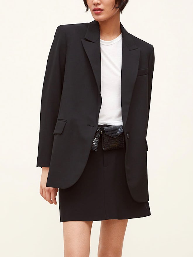 Buttoned Oversized Blazer