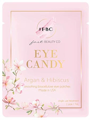 Fast Beauty Co. Eye Candy! 1 pair Smoothing Biocellulose Eye Patches With Argan & Hibiscus