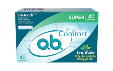 o.b. Applicator-Free Super Tampons (40 Count)