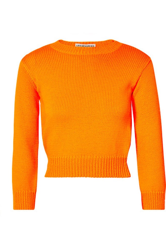 Neon Open-Back Knitted Sweater