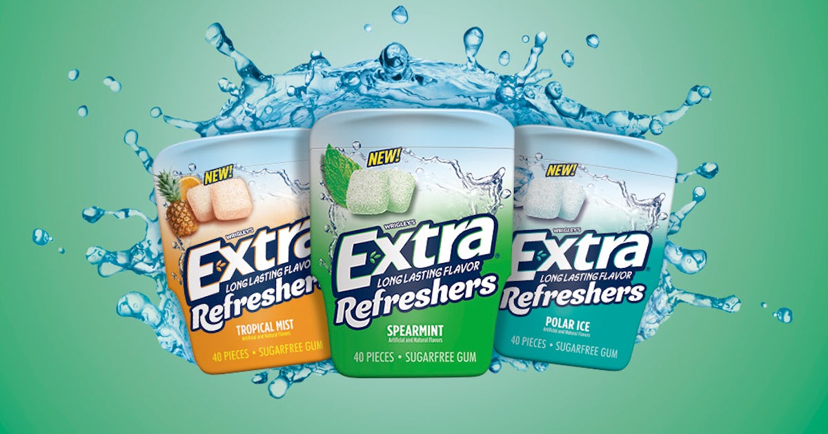 This New Extra Refreshers Gum Features A Tropical Mist Flavor With A ...