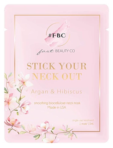 Fast Beauty Co. Stick Your Neck Out! 1 Smoothing Biocellulose Neck Mask With Argan & Hibiscus