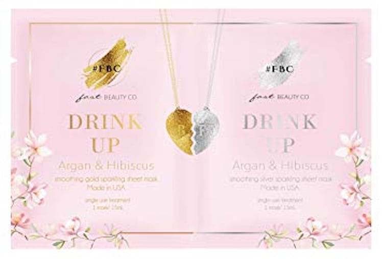 Fast Beauty Co. BFF Drink Up! Smoothing Gold & Silver Face Masks With Argan & Hibiscus